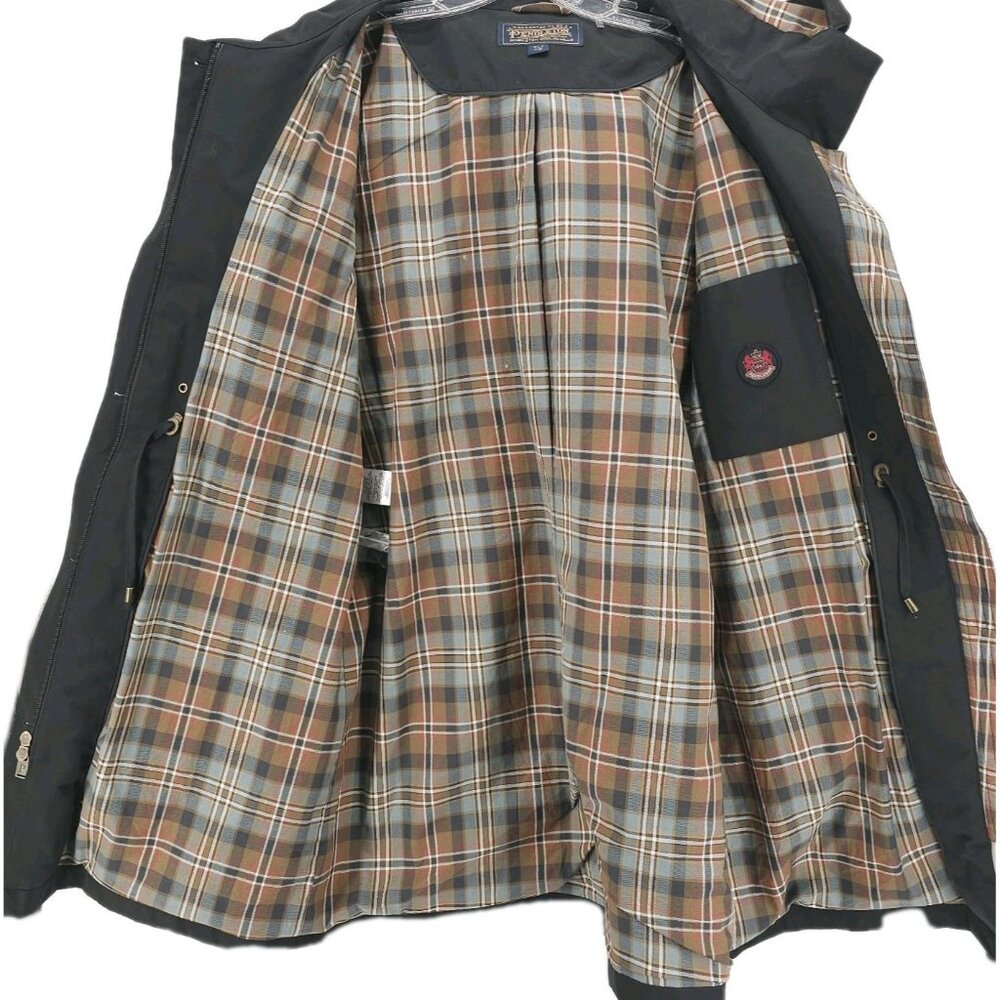 Pendleton Black Hooded Water-Resistant Trench Coat - Picture 6 of 12